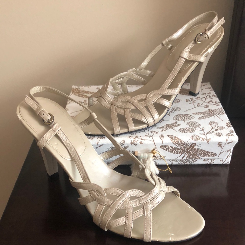 Bandolino Cream Strappy Heels